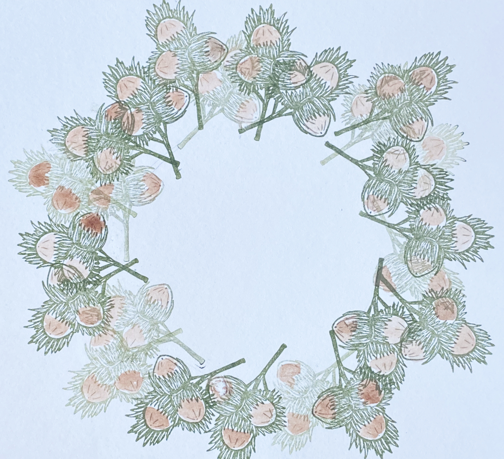 Druckbeispiel-Haselnusszweig